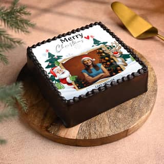 Merry Christmas Photo Cake Merry Christmas Photo Cake