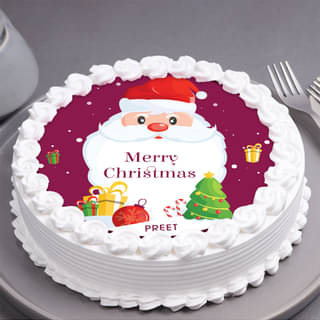 Marry Christmas Poster Cake