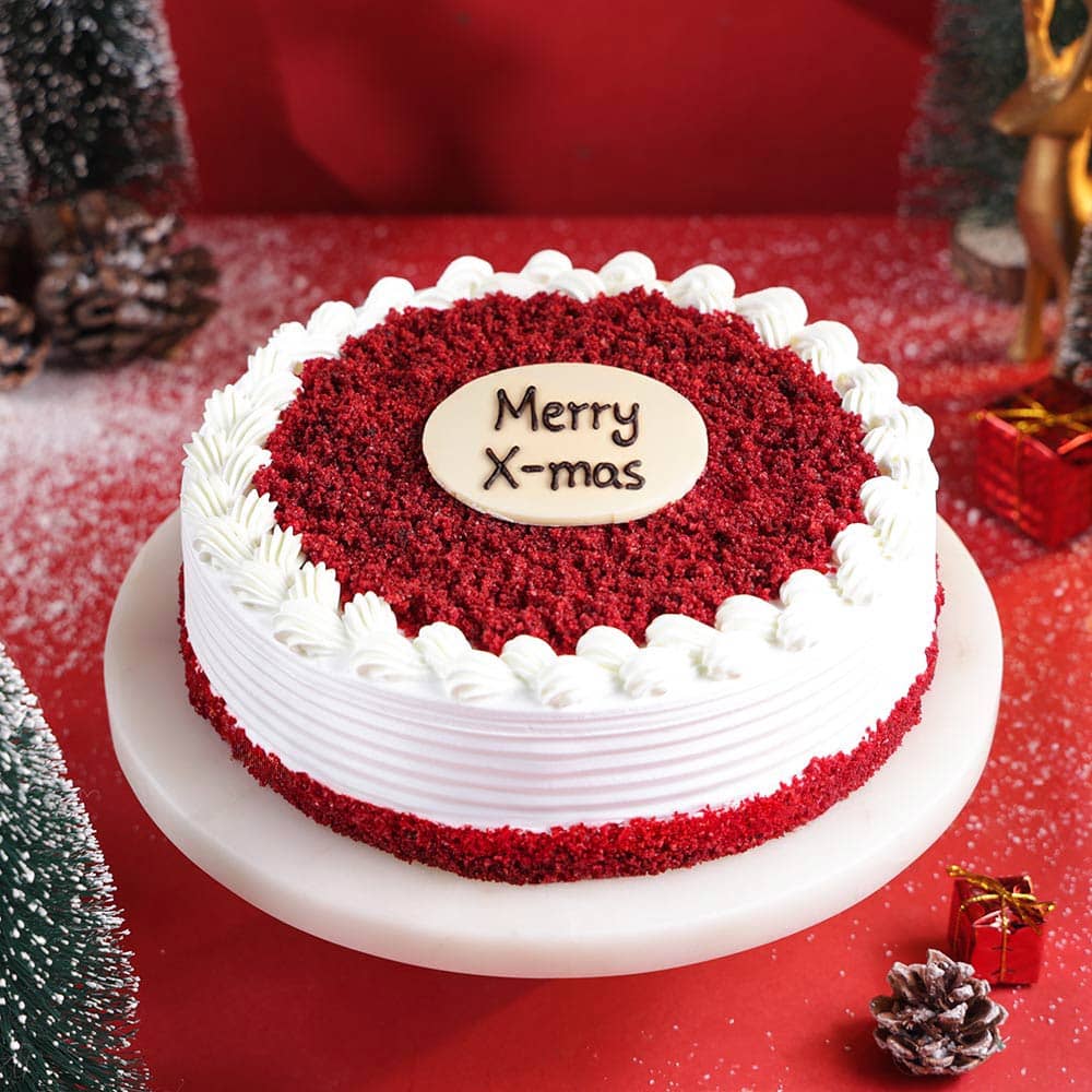 Merry Xmas Red Velvet Cake Merry Xmas Red Velvet Cake