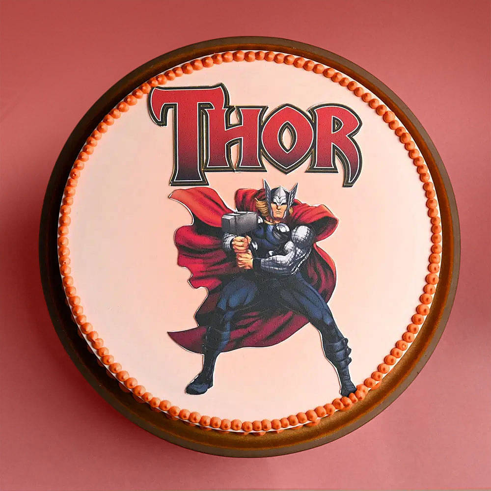 Zoomed View of Mighty Thor Cake