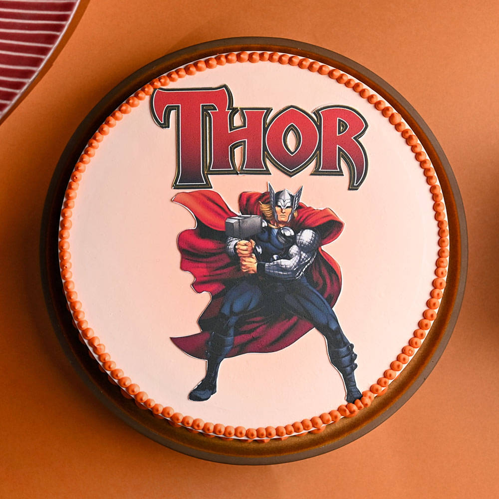 Zoomed View of Mighty Thor Cake