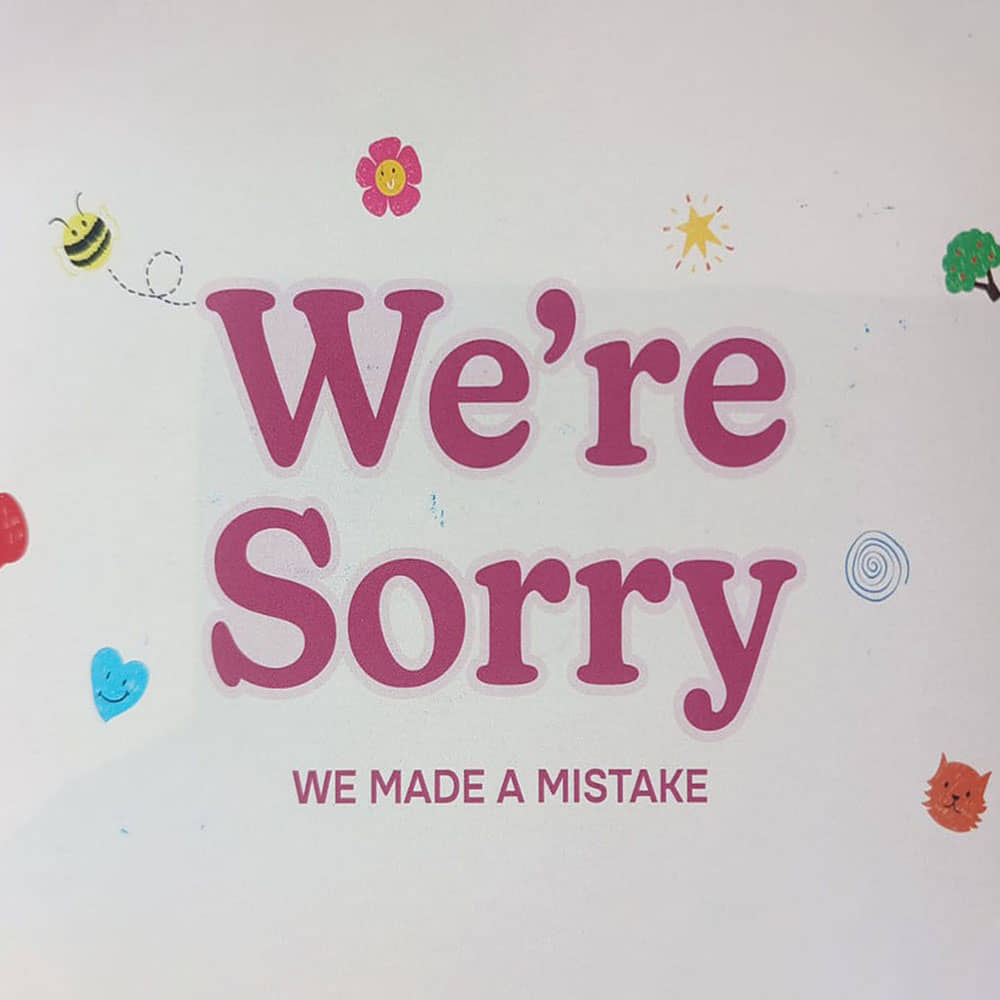 Milk Choco Bento With Sorry Message Card