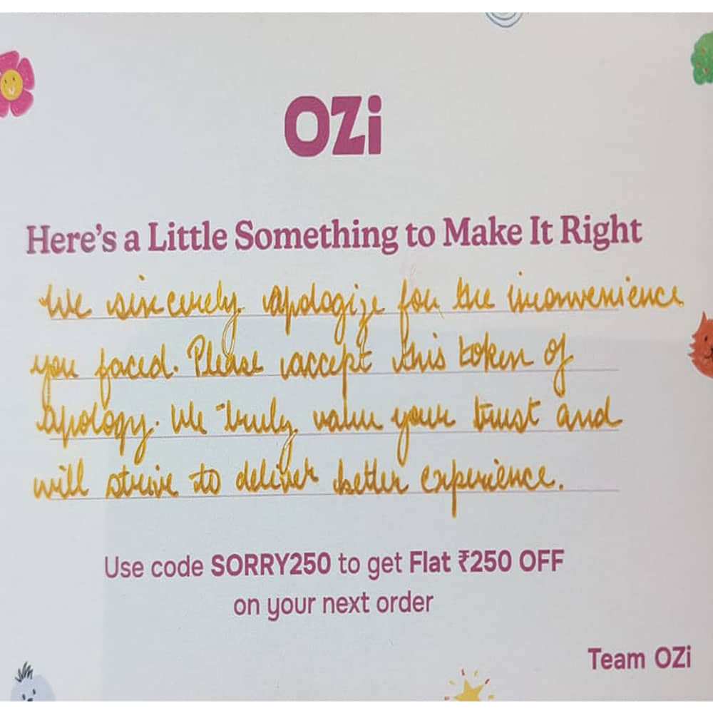 Milk Choco Bento With Sorry Message Card