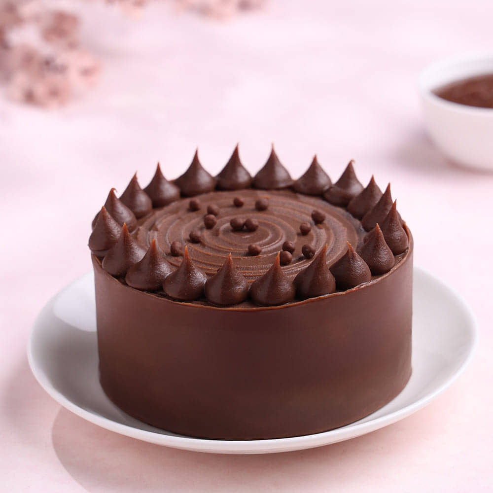 Side View of Milk Choco Bento Cake Side View of Milk Choco Bento Cake
