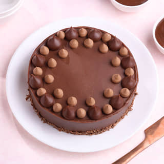 Top View of American Rich Milk Choco Cake