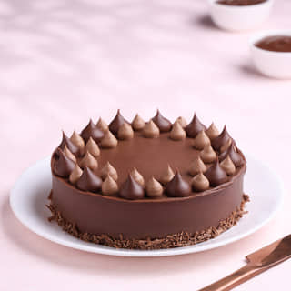 Side View of American Rich Milk Choco Cake
