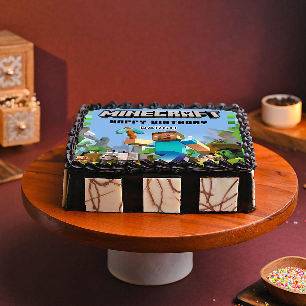 Minecraft Birthday Cake