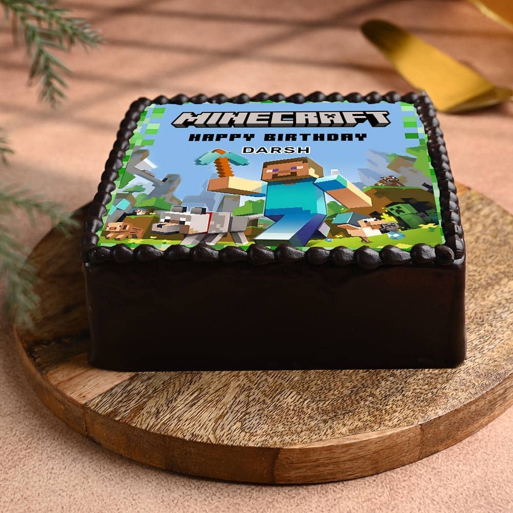 Minecraft Birthday Cake