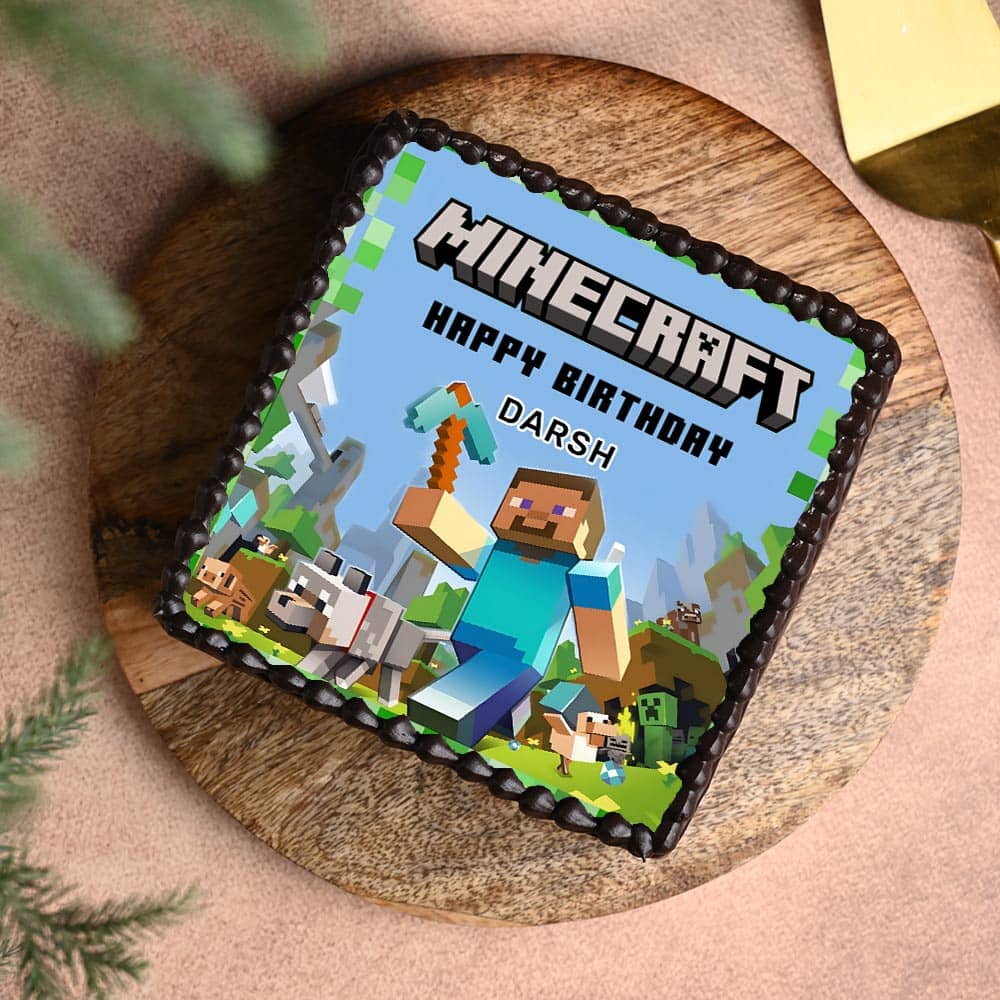 Minecraft Birthday Cake