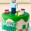 Top View of Minecraft Mania Fondant Cake