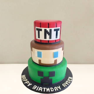 Order Minecraft TNT Game Fondant Cake Online