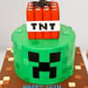 Top View of Minecraft Video Game Fondant N Sugar Sheet Cake