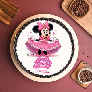 Mini Mouse Birthday Photo Cake