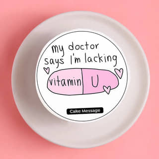 Top View of Missing Vitamin U Bento Cake Top View of Missing Vitamin U Bento Cake