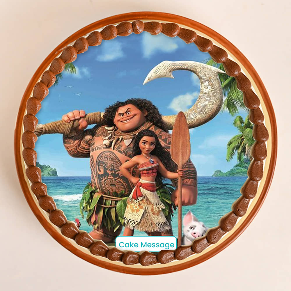 Top View of Moana N Maui Cake