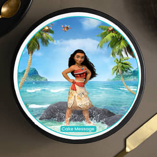 Top View of Moana Ocean Adventure Cake