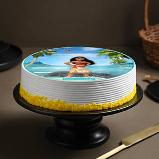 Side View of Moana Ocean Adventure Cake