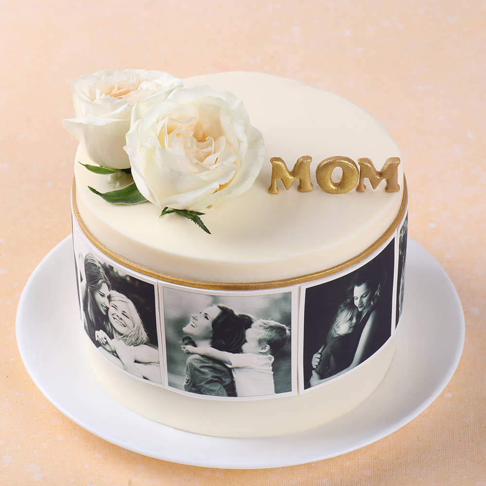 Side View: Personalised Cake for Mother