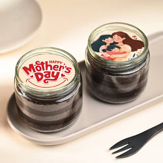 Moms Day Chocolate Cake Jar Duo