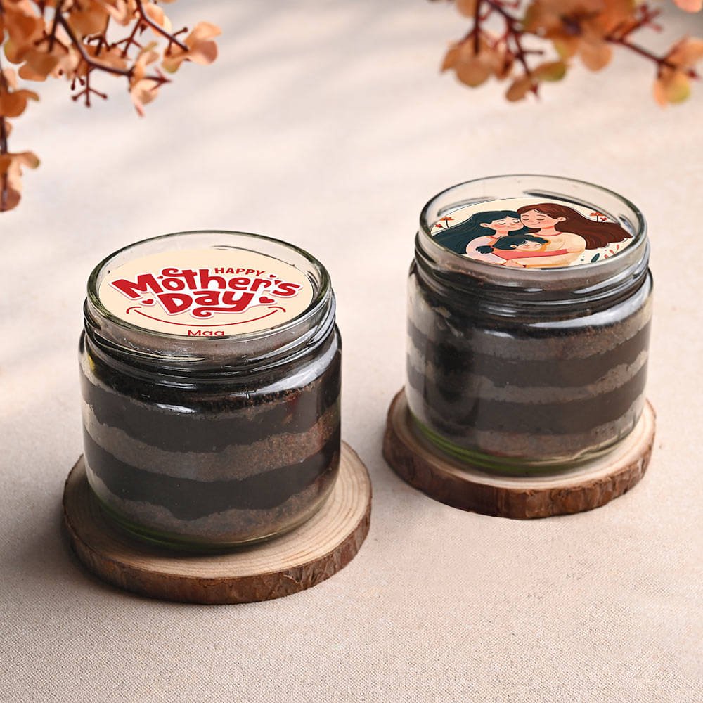 Moms Day Chocolate Cake Jar Duo