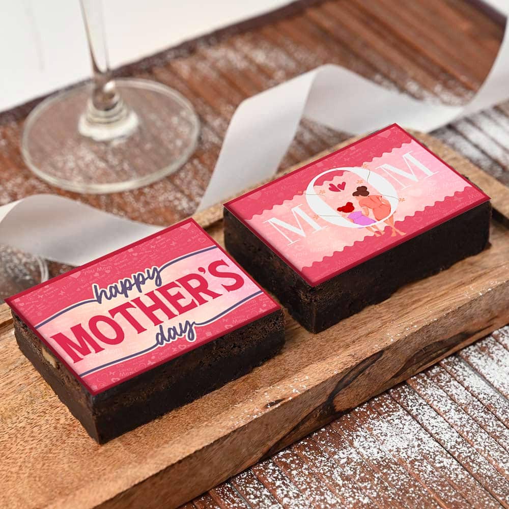 Front View: Duo Truffle Brownie Delight for Mother's Day