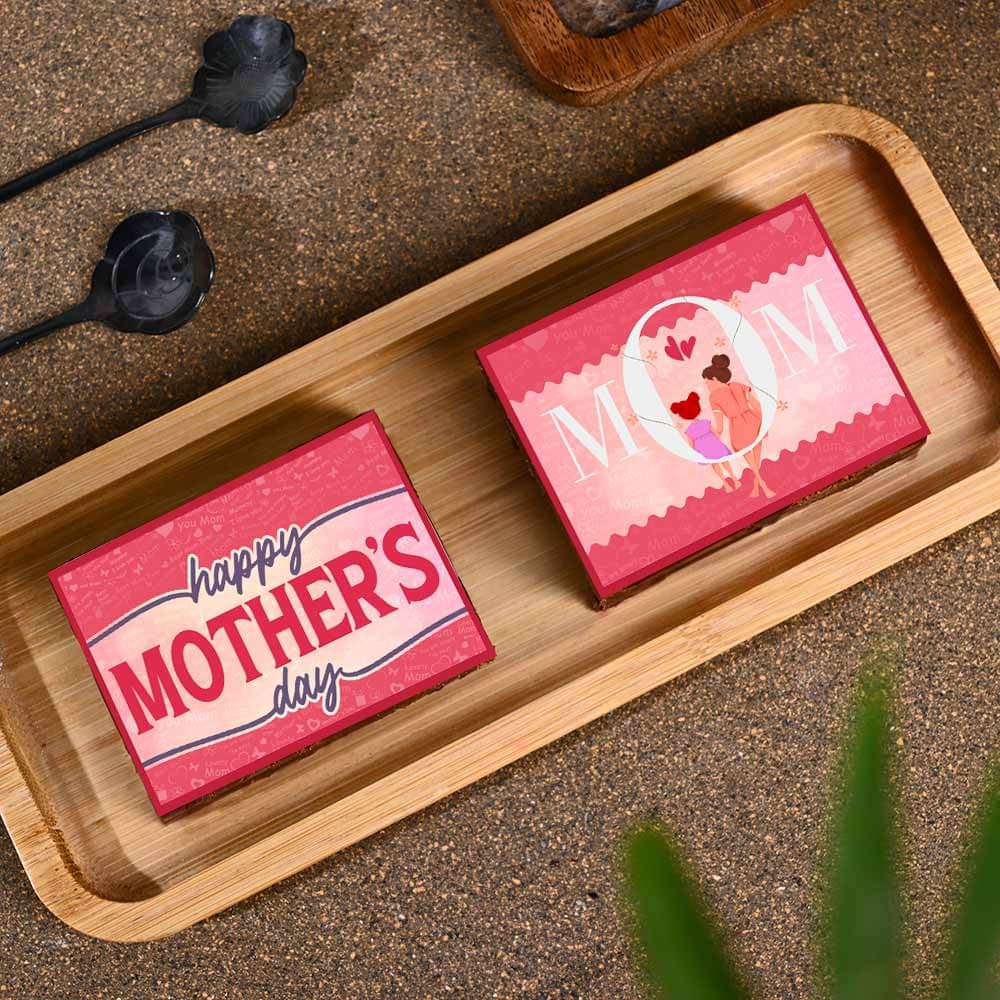 Front View: Set of 2 Truffle Brownies for Mother's Day