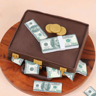 Top View of Moneybag Cake Top View of Moneybag Cake