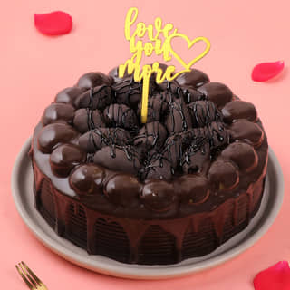 More LoFront Angled View of Love Truffle Ganache Cakeve Truffle Ganache Cake Front Angled View of Love Truffle Ganache Cake