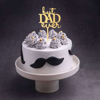 Moustache Magic Best Dad Cake