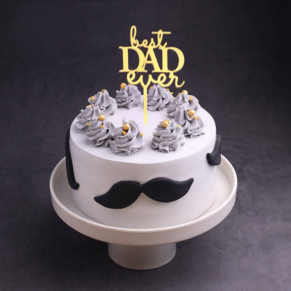 Moustache Magic Best Dad Cake