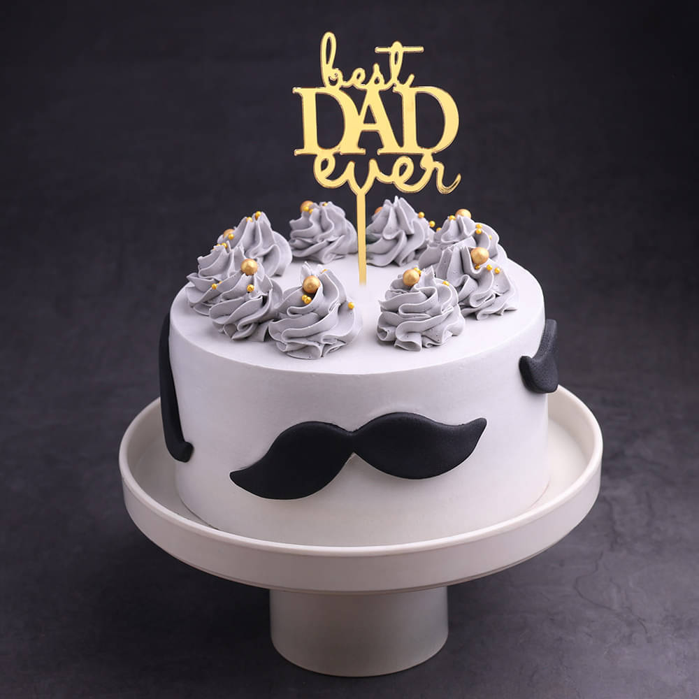 Moustache Magic Best Dad Cake