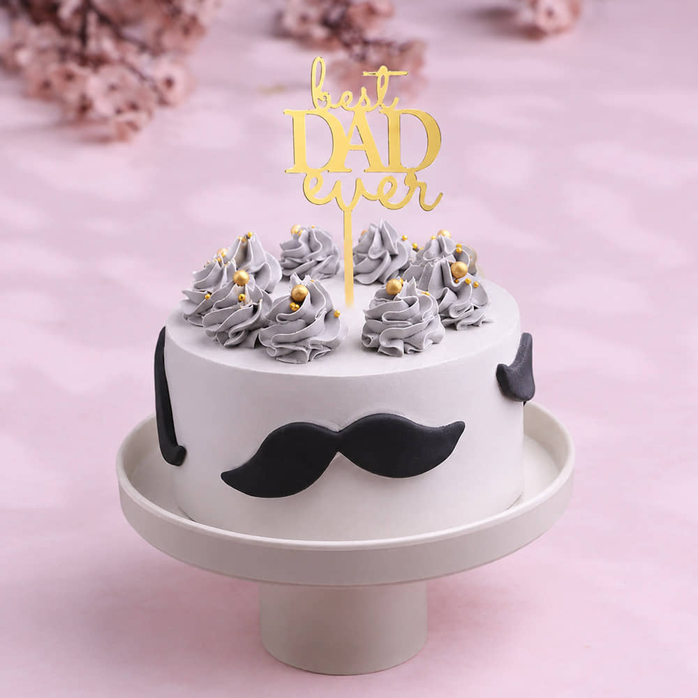 Moustache Magic Best Dad Cake