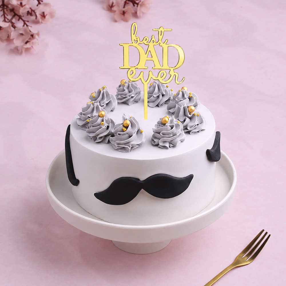Moustache Magic Best Dad Cake