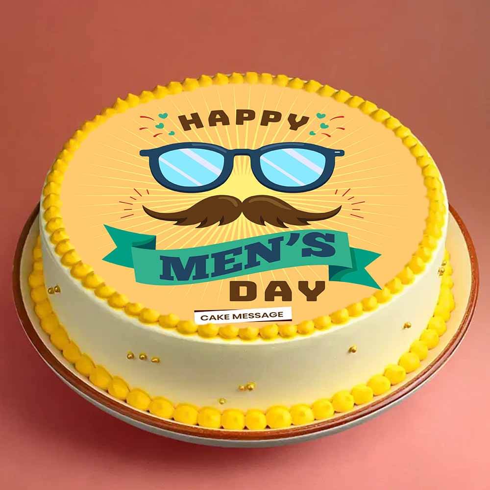 Moustache N Glasses Mens Day Cake Moustache N Glasses Mens Day Cake