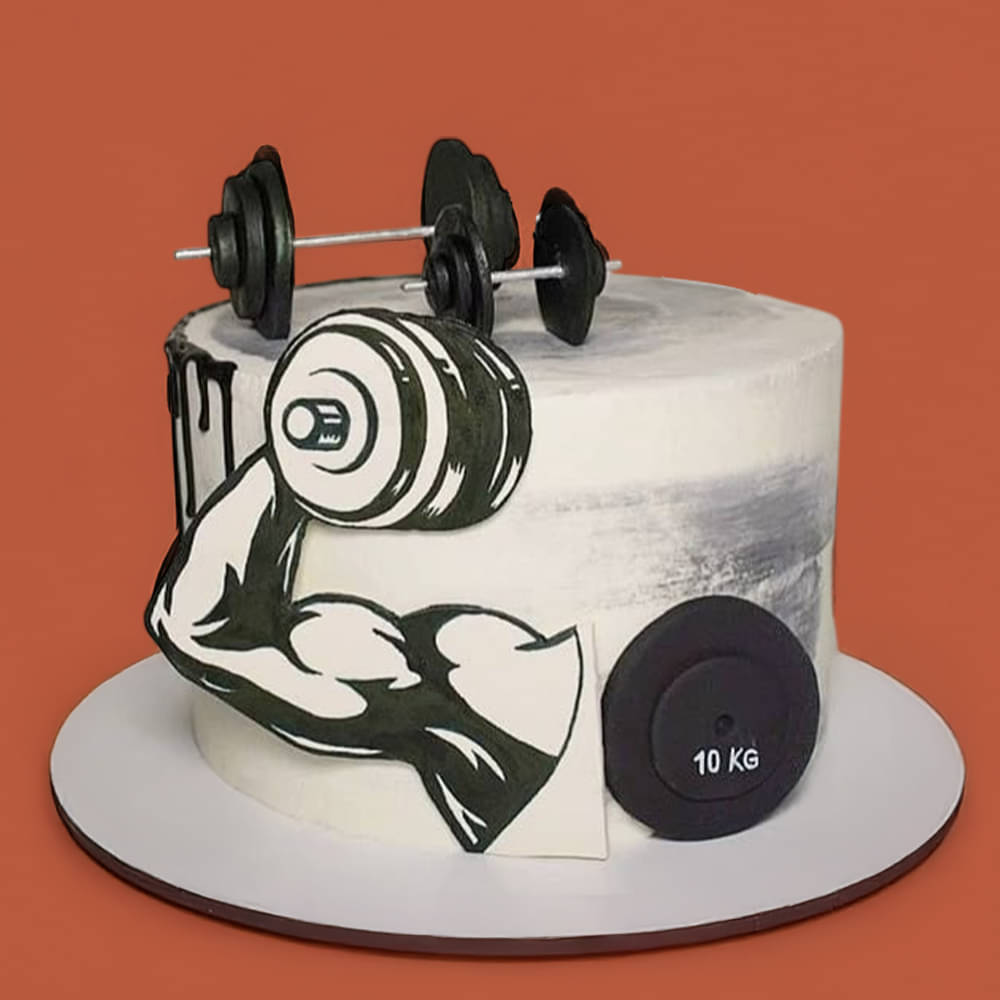 Muscle Mode On Gym Cake