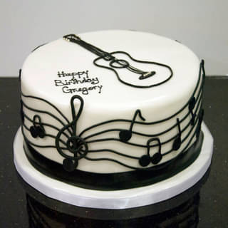 Musical Guitar Chords Cake