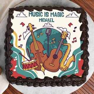 Top-View of Musical Magic Cake