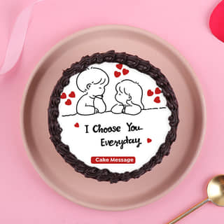 Top View of My Forever Choice Bento Cake Top View of My Forever Choice Bento Cake