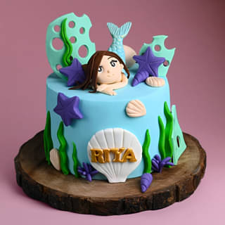 Order Mystical Mermaid Fondant Cake Online Order Mystical Mermaid Fondant Cake Online