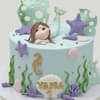 Zoomed View of Mystical Mermaid Fondant Cake 