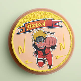 Front View of Naruto Adventure Cake