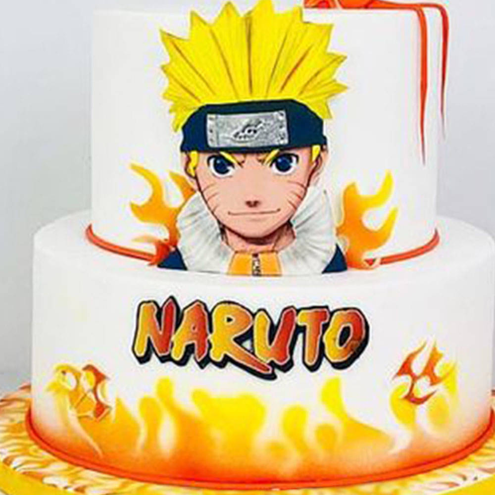 Zoomed View of Naruto Ninja Adventure Fondant Cake