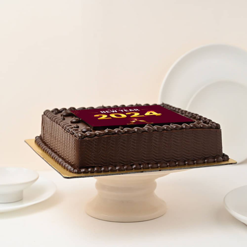 New Year 2024 Delicious Photo Cake