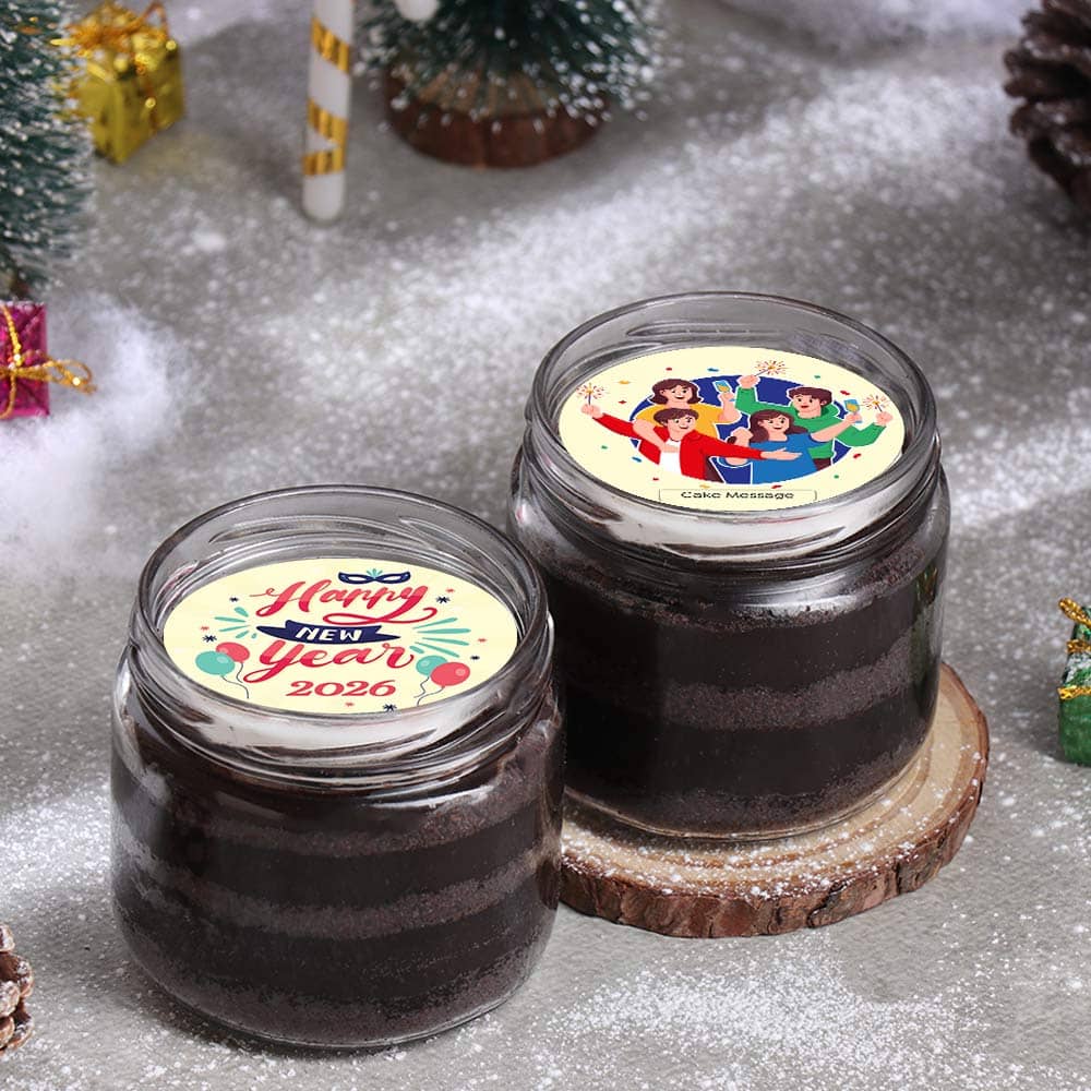 New Year Choco Jar Cake Duo New Year Choco Jar Cake Duo