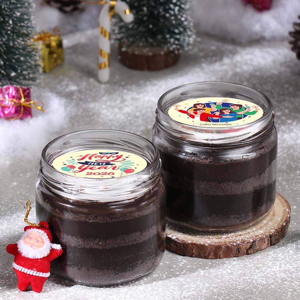 New Year Choco Jar Cake Duo