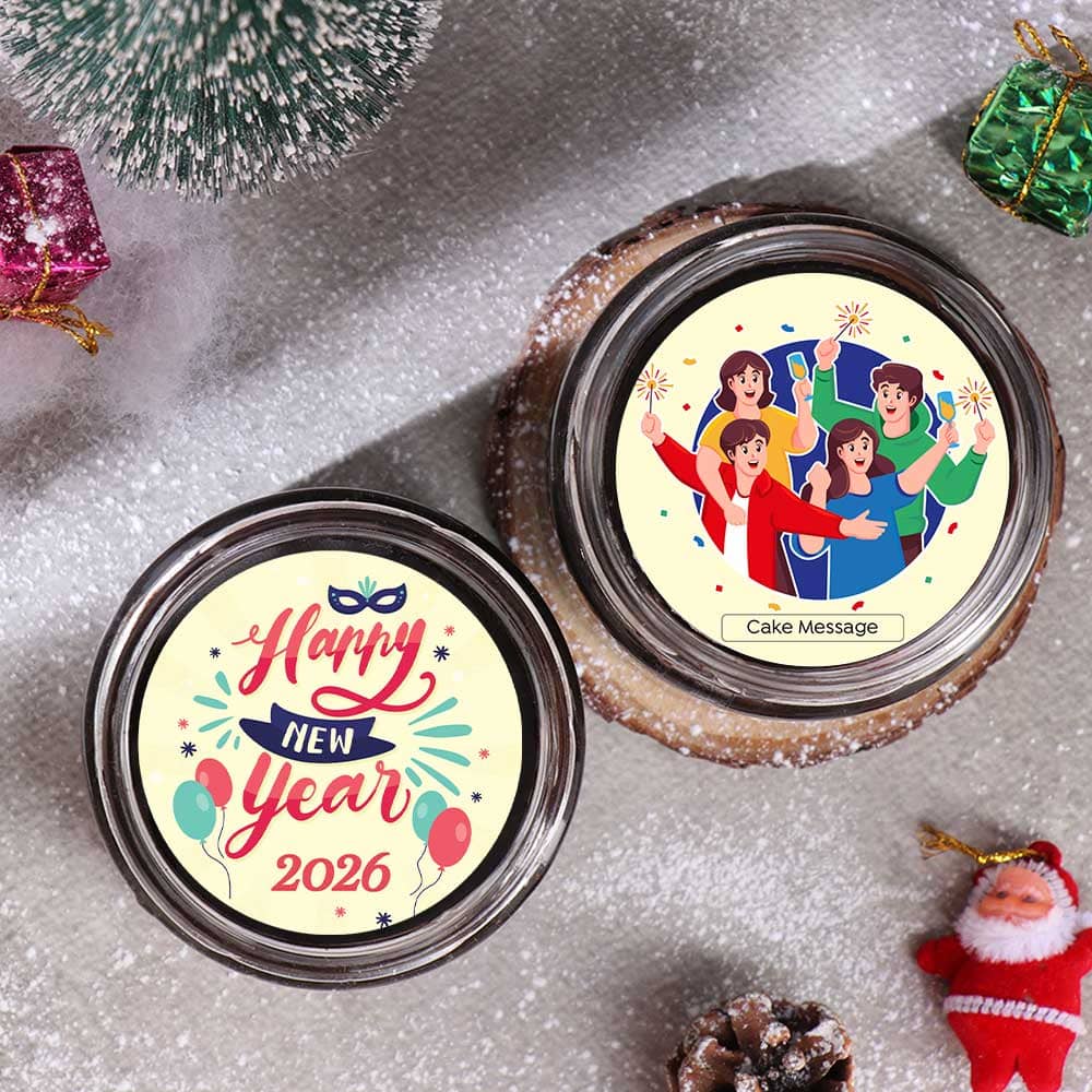 New Year Choco Jar Cake Duo