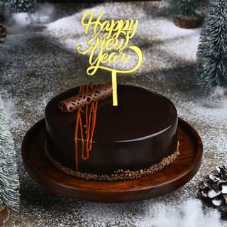 New Year Choco Truffle Cake