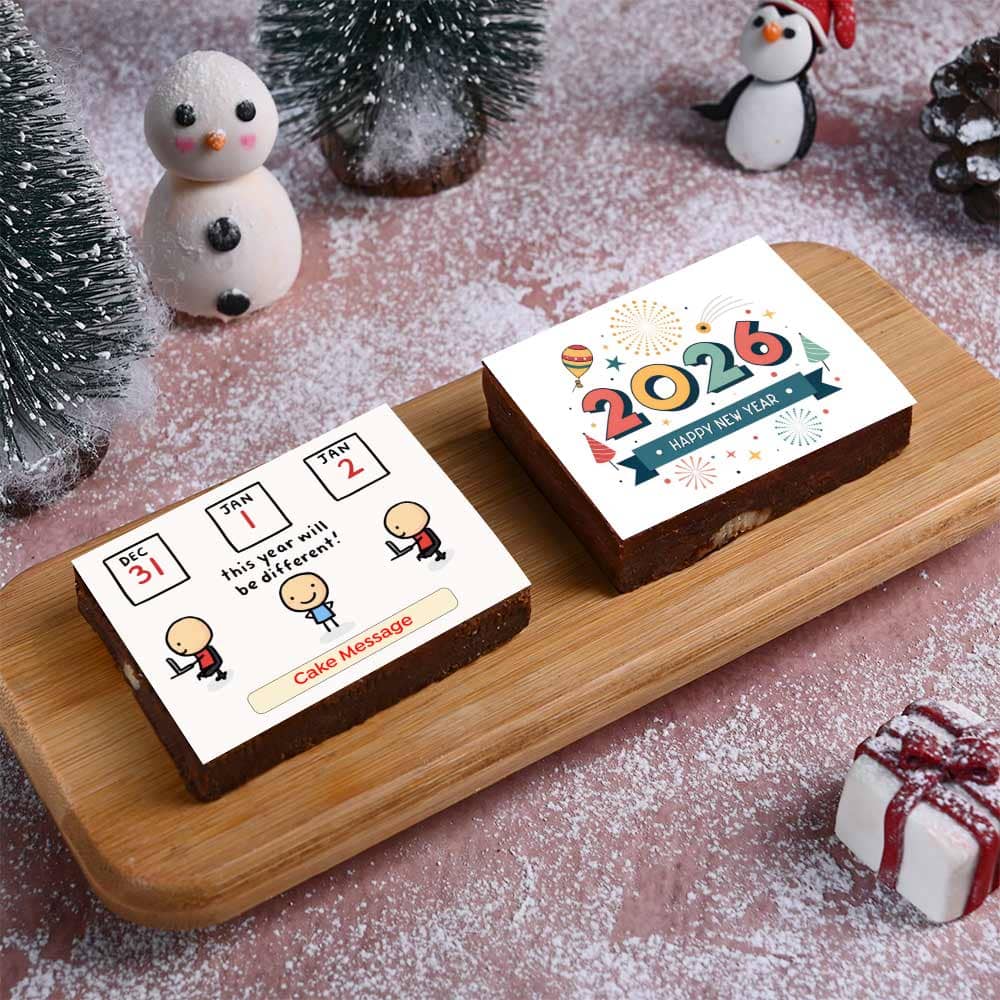 New Year Choco Walnut Brownie Duo New Year Choco Walnut Brownie Duo