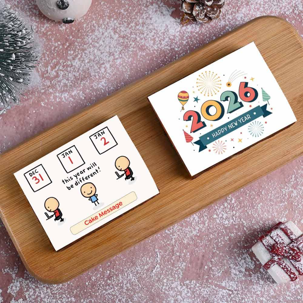 New Year Choco Walnut Brownie Duo