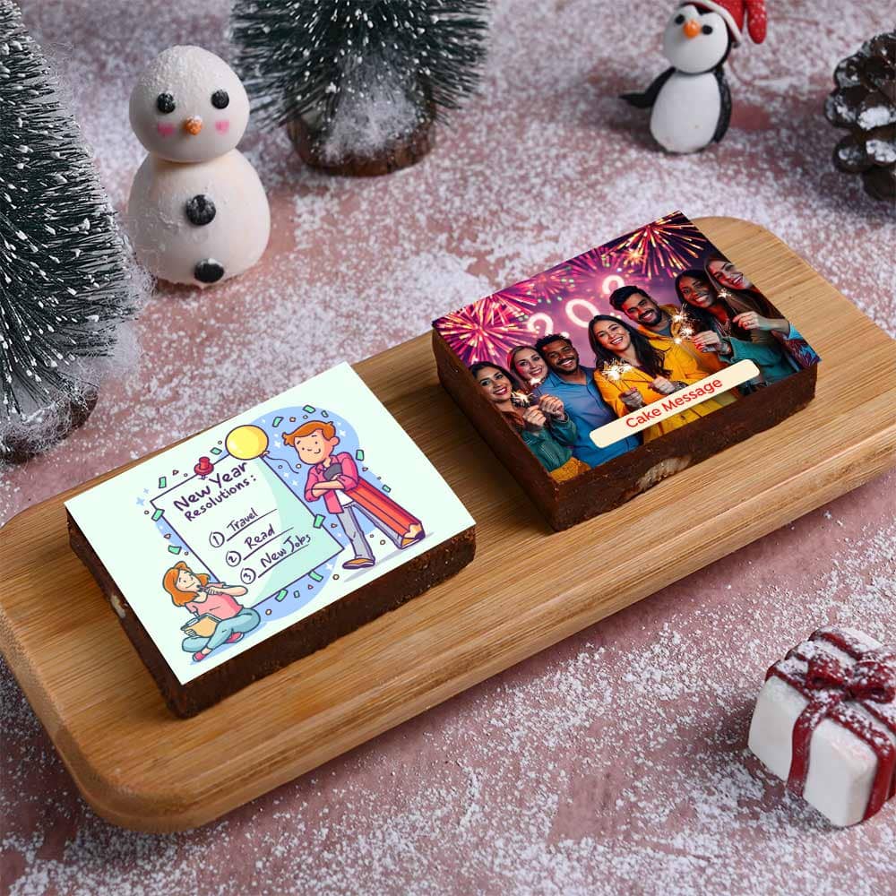 New Year Choco Walnut Phot Brownie Duo New Year Choco Walnut Phot Brownie Duo